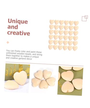 Toyandona 100-Piece Peach Heart DIY Garland Necklace - Rustic Wooden Pearls for Valentine's Day Tinkering & Decor - Buy Online on GoSupps.com