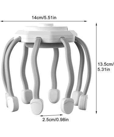 Electric Scalp Massager | Portable Head Massage Device with 10 Vibrating Contacts & 3 Modes for Hair Growth & Relaxation - White - Buy Online on GoSupps.com