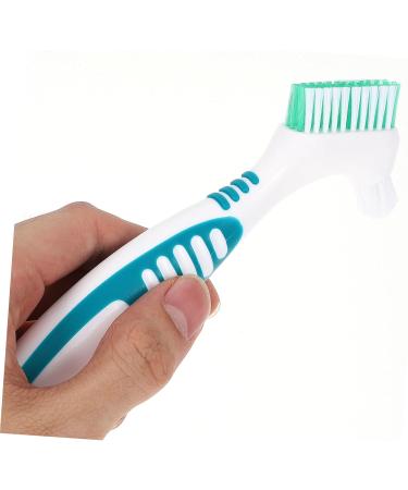 Frcolor 2-Piece Prostheses Cleaning Brush Set | Double-Sided Toothbrush for Cleaning Artificial Dentures | International Shipping Available - Buy Online on GoSupps.com