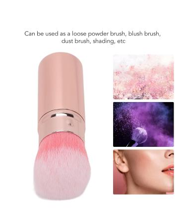 Retractable Makeup Brush - Ergonomic Soft Bristles Cosmetic Tool for Travel | Pink Dustproof Portable Beauty Brush - Buy Online on GoSupps.com