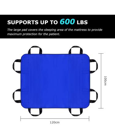 Lotchen Transfer Board for Patient Lifter Heavy-Duty Patient Transfer Board with 8 Handles Ideal for Elderly & Overweight Individuals (Blue 100x120cm) - Buy Online on GoSupps.com