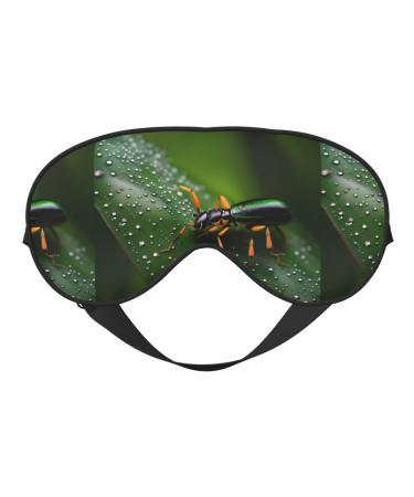 Rainbows Insects Unisex Elastic Adjustable Buckle Design Blackout Sleep Eye Mask for Home Travel Yoga Office Nap