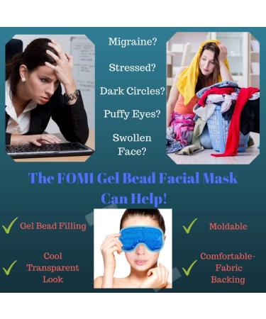 FOMI Care Ice Eye Mask - Cooling Technology for Relaxing Sleep, Migraine Relief, and Dark Circle Reduction - Reusable Ankle Wrap - Blue - Buy Online on GoSupps.com