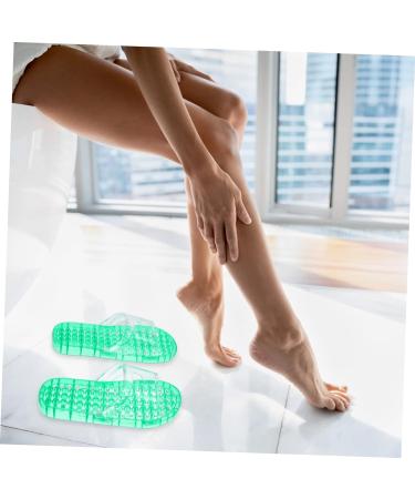 MAGICLULU 2 Pairs Slippers Quick Drying Shower Slippers Green Home Indoor Slippers Non Dorm Shoes Gym Foot Spa Soak Tub Shower Footware Massaging Travel Pvc Household Plastic Barrel 25x9.5cm 8x4pcs Greenx4pcs - Buy Online on GoSupps.com