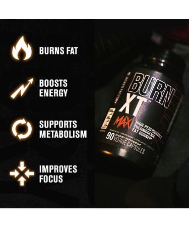 Jacked Factory Burn-XT Max - High-Performance Thermogenic Fat Burner - 90 VEGGIE Capsules - Buy Online on GoSupps.com