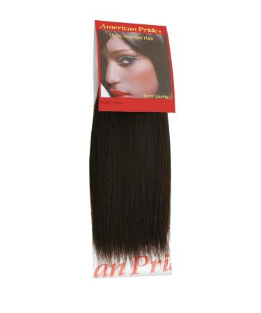 Yaki Weave | Relaxed Hair Extensions | Human Hair Extensions | 8" American Pride (2) (8" Brownest Brown) 8" Brownest Brown