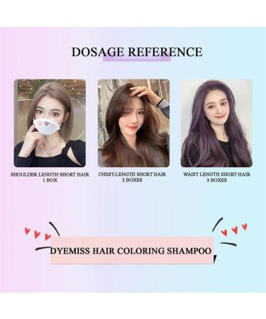 Dyemiss Hair Coloring Shampoo Brielle Hair Coloring Shampoo Natural Plant Hair Dye Shampoo No Bleaching Hair Nourishing Coloring Hair Dye (Milk tea color) - Buy Online on GoSupps.com