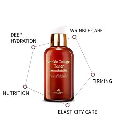The Skin House Wrinkle Collagen Toner 130ml - Anti-Aging Korean Skin Care Paraben Free Not Tested on Animals - Shop Internationally - Buy Online on GoSupps.com