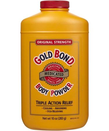 Gold Bond Medicated Powder Triple Action Relief 10 Ounce (Talc-Free)