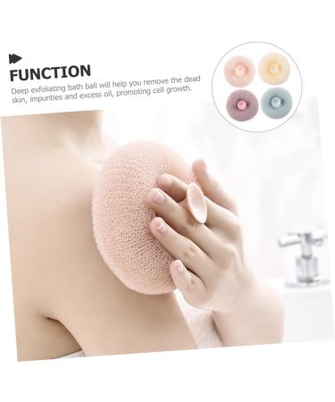 NOLITOY 4pcs Bath Ball Set | Exfoliating Loofahs & Body Scrubbers for Shower | Skin Cleaning & Bathing Essentials - Buy Online on GoSupps.com