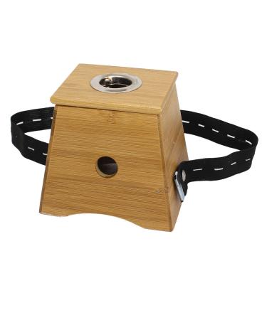 Ruilogod Single Holder Bamboo Moxa Roll Burner Moxibustion Box Brown