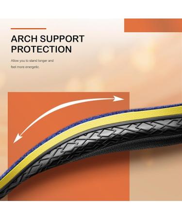 WALKHERO Wool Insoles - Fleece Arch Supports for Plantar Fasciitis Relief - Blue Mens 6 - Buy Online on GoSupps.com