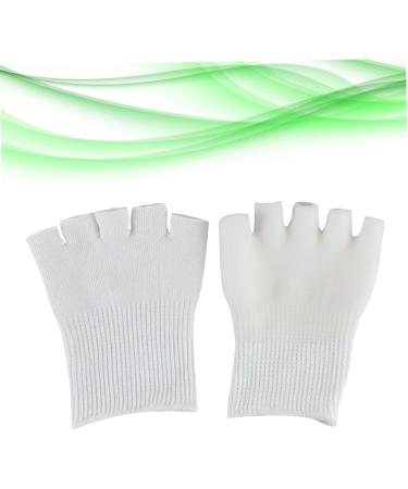 minkissy 1 Pair Gel Bunion Straightener Heel Sleeves for Cracked Heels Big Toe Separators Bunion Splints Pad Fingerless Gloves Toe Spacers Toe Spreader White Thumb Sock - Buy Online on GoSupps.com