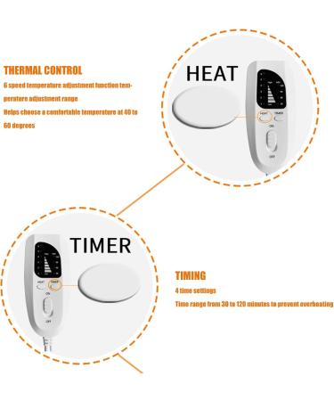 Ergonomic Electric Heating Pillow with 6 Temperature Controls - Comfort & Relief for Home Use - Buy Online on GoSupps.com