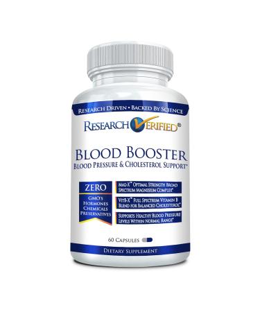 Research Verified Blood Booster - Naturally Support BP and Heart - Hawthorn Magnesium Celery Seed Powder BioPerine - 60 Capsules - 1 Month Supply