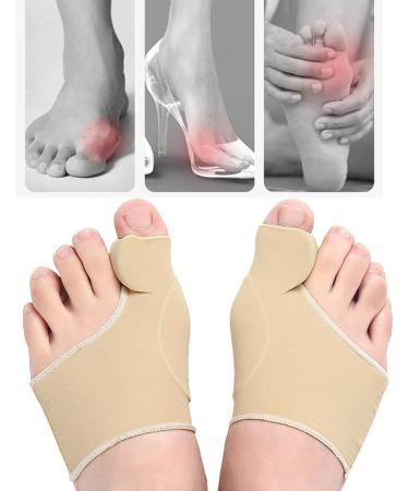 2 Pcs Bunion Corrector & Orthopedic Hallux Valgus Relief Splint | Beige Gel Pads & Non-Slip Support Brace - International Shipping Available - Buy Online on GoSupps.com