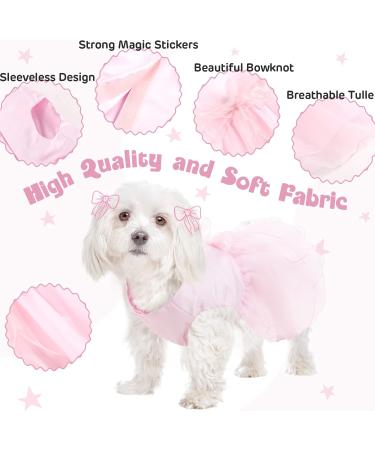 Luxury Dog Wedding Dress | Princess Puppy Skirt | Summer Evening Dresses | XS Pink Bowknot Dress for Small Dogs - Buy Online on GoSupps.com