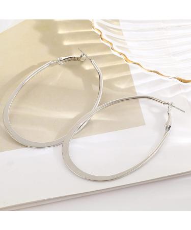 Feylie Minimalist Round Creole Earrings | Fashionable Punk Ear Studs & Statement Jewelry Gift - Buy Online on GoSupps.com