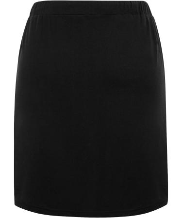 JACK SMITH Women's Stretchy Knee Length Skort with Drawstring Waist & Pockets - Black XL - Buy Online on GoSupps.com