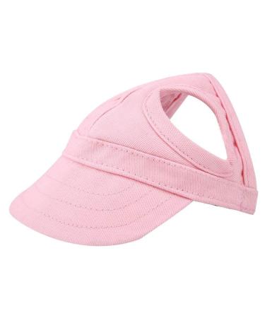 Pet Dog Sun Protection Visor Hat with Adjustable Strap Sport Hat (Pink S)