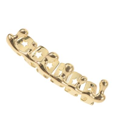 MOTHNUR Hip-hop gold plated six-teeth water drop braces Gold teeth accessories Teeth accessories Comfortable teeth grills teardrop teeth caps lower grill cap copper Golden
