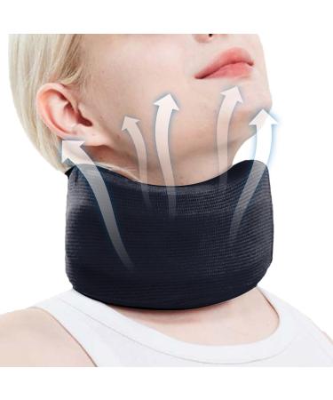 Cervical Neck Brace Adjustable Soft Neck Support Foam Brace | Neck Support Brace for Sleeping Relieves Neck and Spine Pressure Aligns Stabilizes Vertebrae for Women& Men Black L