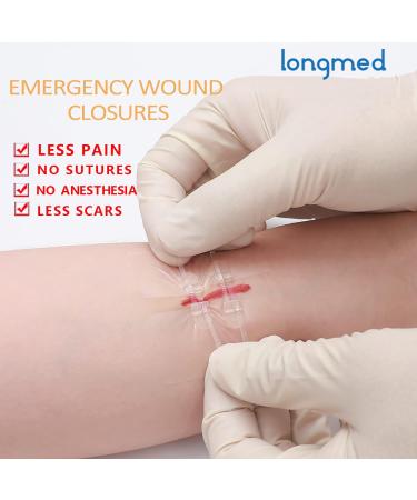 Longmed Zipper Painless Zip Sutures for Laceration Repair - 2.36x2.76 Inch, 2 Pieces/Box - Buy Online on GoSupps.com