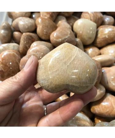 Home Natural Orange Moonstone Heart Stone Specimen Spiritual Crystal Ornament 1pcs Full of Texture (Size : 200-250g) - Buy Online on GoSupps.com