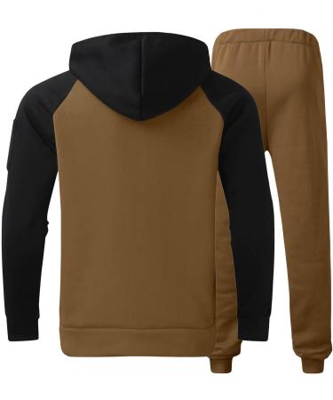 Hanxiulin Men's Training Suit - Adjustable Polyester Jogging Set for Fitness | Sports Clothing in Khaki - Buy Online on GoSupps.com