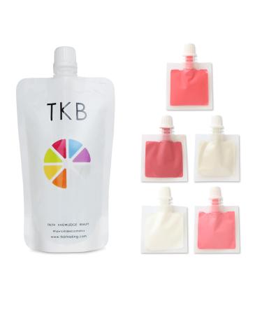 TKB Gloss Base & Sweet Heart Lip Liquid Colors Set - Ready To Wear Clear Lip Gloss DIY Lip Gloss Made in USA Mineral Oil Free (Sample (7ml) Set 2)