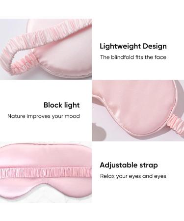 Premium Silk Sleep Mask with Ear Plugs & Hair Loop - Ideal Shading Blindfold for Men & Women (Pink & Dark Green) - International Shipping Available - Buy Online on GoSupps.com