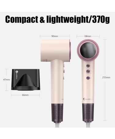Slopehill Hair Dryer - 110 000 RPM High-Velocity Low Noise Lightweight | Intelligent Temperature Control for Home Salon & Travel - Pink & Rose Gold - Buy Online on GoSupps.com