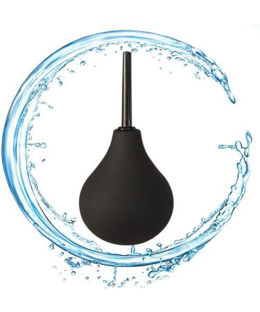 TSHAOUN Enema Bulb Douche 160ml for Men & Women - Reusable Silicone Nozzle Cleaning Kit (Black) - Buy Online on GoSupps.com