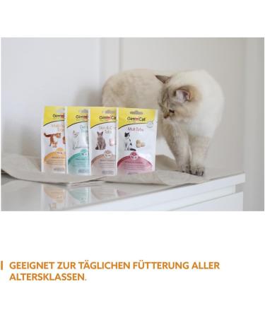 GimCat Multi-Vitamin Tabs - Functional cat snacks that promote the immune system heart and eyes - 8-pack (8 x 40 g) - Buy Online on GoSupps.com
