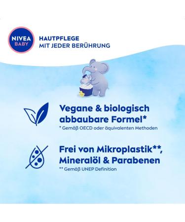 Nivea Baby Head to Foot Shampoo & Shower Gel - Gentle Vegan Formula with Almond Oil Hypoallergenic Paraben & Microplastic Free (200 ml) - International Shipping Available - Buy Online on GoSupps.com