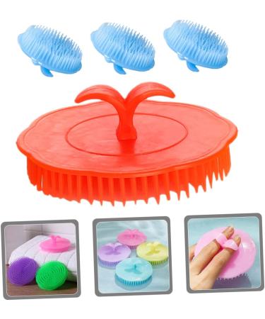 Magiclulu 12 STK Silicone Massage Shampoo Brush - Stress Relief Scalp Scrubber for Hair Care (Random Colors Set of 3) - Buy Online on GoSupps.com