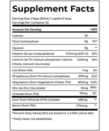 LiviaOne Active Liquid Minerals Trinity - Cal/Mag/Zinc - Strawberry Flavored 32oz - Buy Online on GoSupps.com