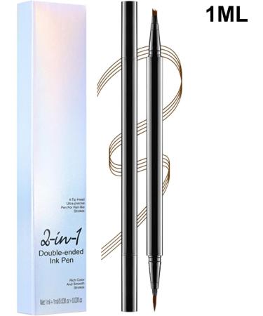 FmtwPhn Eyebrow Fountain Pen Doublesided Hairy Eyebrow Pencil Long Lasting Eyebrow Contour Pen Beauty Products for Daily Travel Work Business 2 - Buy Online on GoSupps.com