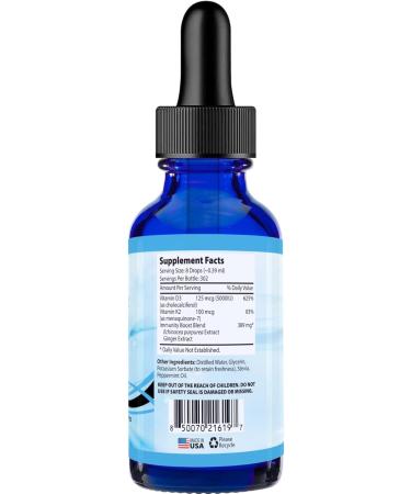 Absonutrix Immuni-D3 Liquid Vitamin D3 Supplement 390 mg 4 FL OZ Liquid 302 Servings Made in USA Plant-Based Ingredients Vitamin D3 Echinacea Extract and Ginger Extract Gluten-Free Non-GMO - Buy Online on GoSupps.com