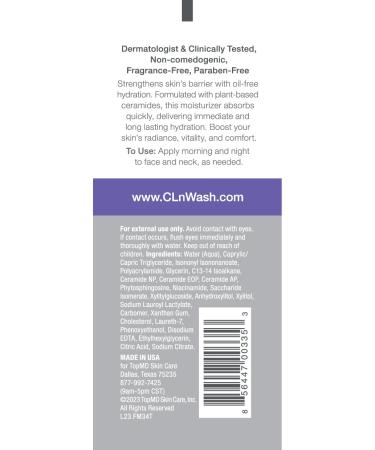 CLn Facial Moisturizer | Soothes Skin Reduces Redness & Hydrates | 3.4 oz - Dermatologist Tested for All Skin Types - Buy Online on GoSupps.com