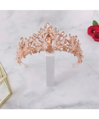 FRCOLOR Pink Tiara Crown Crystal Silver Headband Diamond Bridal Headdress Wedding Prom Crown Hair Accessories for Women Girl Birthday Wedding Christmas Party Favor Ornaments - Buy Online on GoSupps.com