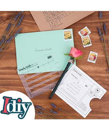 Lettering Envelope Addressing Stencil - Perfect Ruler Guide for Straight Addressing (1 Pack) - Buy Online on GoSupps.com