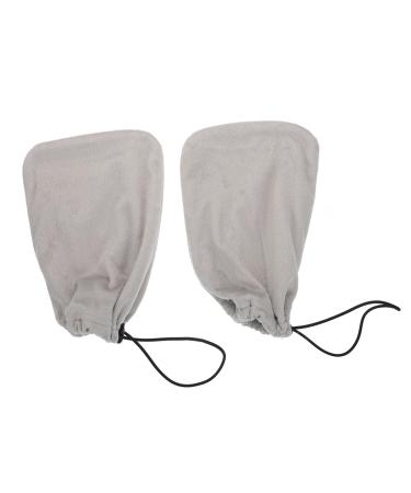 Housoutil Moufle Chauffante En Tissu Gris Bande lastique Pour Soin Des Mains La Paraffine Spa Et Th rapie De Cire