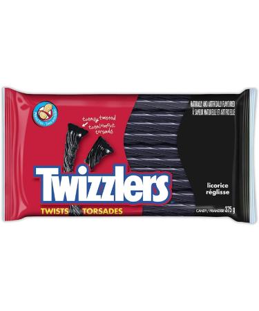 Black Licorice Candy 375 Gram (Pack of 3) by Twizzlers