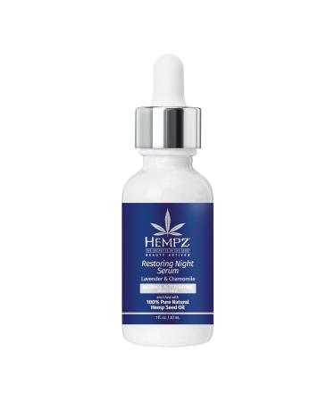 Hempz Lavender & Chamomile Facial Serum with plant-based retinol Bakuchiol for dry or aging skn types for men and women 1oz