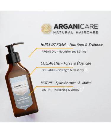 Arganicare Biotin hair serum with argan oil 100 ml protective care serum for dry and damaged hair enriched with collagen keratin and chamomile extract - Buy Online on GoSupps.com