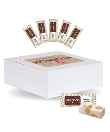 MONBANA | Bag of 60 individually wrapped Mini-Nougats | To offer or to enjoy in complete privacy over a coffee or a gourmet drink