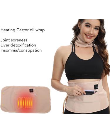 Reusable Leak-Proof Castor Oil Packing Wrap Set - 4 Heat-Proof Cotton Flannel Pads for Waist Neck & Legs - Buy Online on GoSupps.com