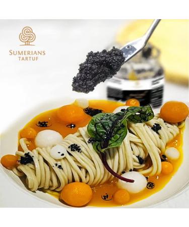 Sumerians Tartuf Black Truffle Sauce - 2.8oz (80g) Pure Truffle Flavor for Pizza, Pasta, Hamburger, Steak, Hot Dog & Sandwich - Buy Online on GoSupps.com