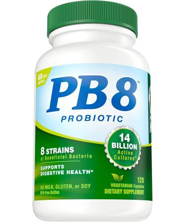 Nutrition Now PB8 Pro-Biotic Vegetarian Acidophilus - Pack of 3 - 120 Capsules Each